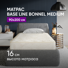Матрас ASKONA Base Line Bonnel Medium 90х200 белый/желтый