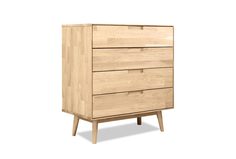Комод Белфан Ирвинг 1, 4 ящика, белёный дуб