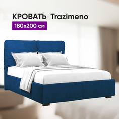 Кровать ВоБаза с подъемным механизмом и ящиком Trazimeno 180х200 Синий