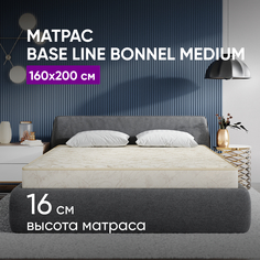 Матрас ASKONA Base Line Bonnel Medium 160х200 белый/желтый