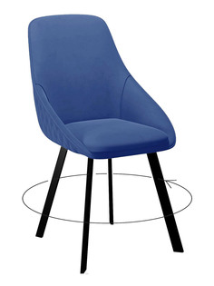 Стул мягкий поворотный со спинкой ALAT Home комплект 2 шт 00-00064815