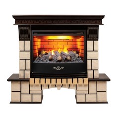 Электрокамин RealFlame Stone AO с 3D Firestar 25.5, очаг со звуком и увлажнением