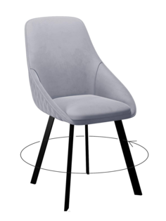 Стул мягкий поворотный со спинкой ALAT Home комплект 2 шт 00-00064393