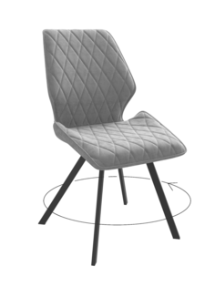 Стул мягкий поворотный со спинкой ALAT Home комплект 2 шт 00-00070736