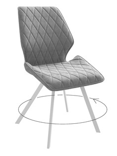 Стул мягкий поворотный со спинкой ALAT Home комплект 2 шт 00-00070735