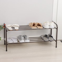 Подставка для обуви, 2 яруса, 87x30x45 см, медный антик ЗМИ