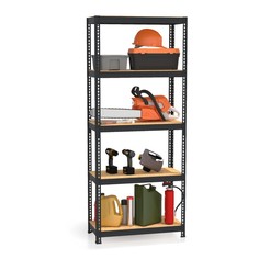 Стеллаж MZ-PROFIL 180х75х35, Черный Металл Завод