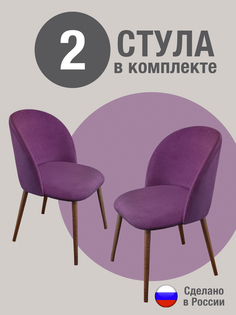 Стул со спинкой для кухни АНТАРА МЕБЕЛЬ Оптима, 2 шт, фиолетовый