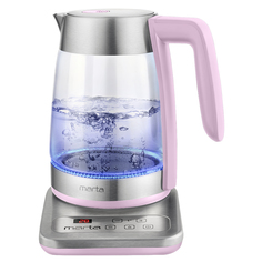 Чайник электрический Marta MT-4555 1.8 л розовый, серебристый