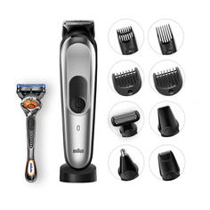 Триммер Braun MGK 7920TS + бритва Gillette серебристый, черный