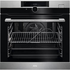 Встраиваемый электрический духовой шкаф AEG BSK988330M серебристый, черный