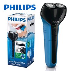Электробритва Philips AT600 голубой, черный