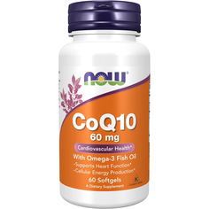 Биодобавки NOW CoQ10 60 mg with Omega-3 капсулы 60 шт.