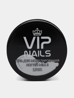 Твердый гель для наращивания и моделирования ногтей Vipnails молочный milk3 15г