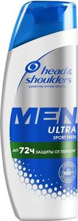 Шампунь Head & Shoulders Men Ultra Sport Fresh, против перхоти, с мятой, 400 мл