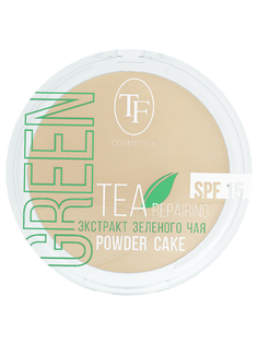 TF cosmetics Пудра Green Tea с экстрактом зеленого чая, тон 02 слоновая кость