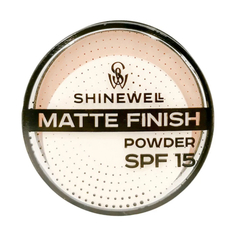 Пудра для лица Shinewell Matte Finish SPF 15, матирующая, №01, 10 г