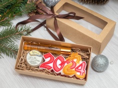 Подарочный набор №24 ChocoLatte мыло новогоднее, маслице для кутикулы и воск для ногтей