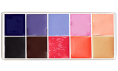Палетка MAQPRO Fard Creme тени для век из 10 матовых и перламутровых цветов PP03 15 мл