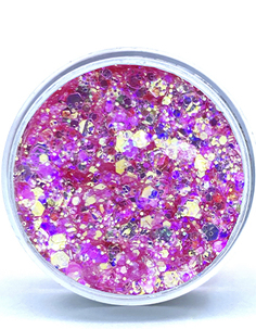 Блёстки для лица и тела Queridos Glitters Глиттер гель Барби 10 мл