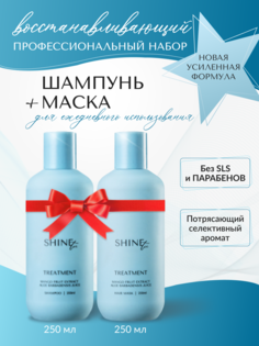 Шампунь и маска для волос Shinetic Восстанавливающий голубой 250 мг