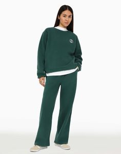 Спортивные брюки женские Gloria Jeans GAC021715 зеленые S/164 (40-42)