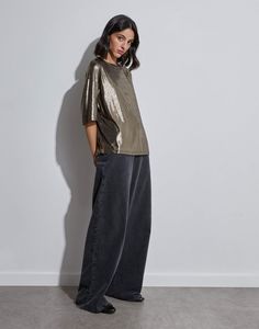 Футболка женская Gloria Jeans GKT020967 золотистая XS (38-40)