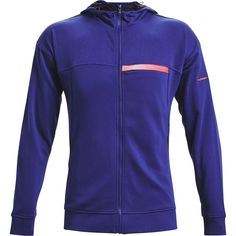 Толстовка мужская Under Armour Rival Terry AMP FZ Hoodie синяя L