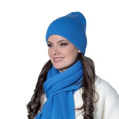 Шапка бини женская Landre ВИЛМА 13 синяя one size