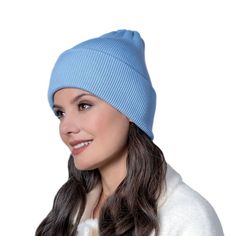 Шапка бини женская Landre АГНИЯ 17 голубая one size