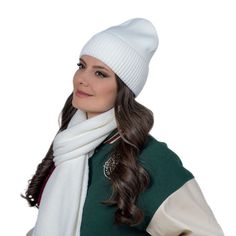 Шапка бини женская Landre ВИЛМА 01 белая one size