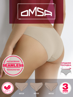Комплект трусов женских Omsa 2211S бежевых XL