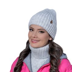 Шапка бини женская Landre НЕСИЯ 05 светло-серая, one size
