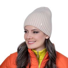 Шапка бини женская Landre МАРИСОЛЬ 81 бежевая, one size