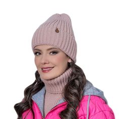 Шапка бини женская Landre НЕСИЯ 09 пудровая, one size
