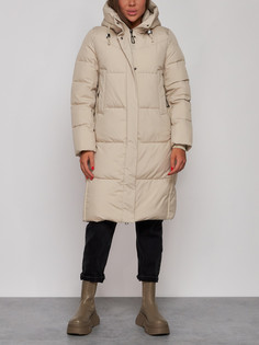 Пальто женское AD52328 бежевое L No Brand