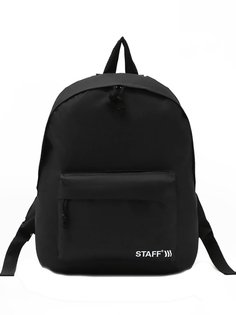 Рюкзак молодёжный, отдел на молнии, наружный карман, цвет чёрный Staff