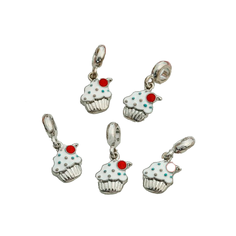 Подвеска Queen Fair Капкейк Разноцветная в Серебре 1 шт