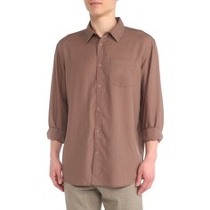 Рубашка мужская Maison David 2202 коричневая XL