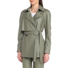 Кожаная куртка женская Calzetti short_trench02_F зеленая L
