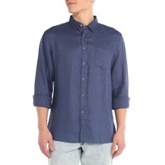 Рубашка мужская Maison David 2120-1 синяя L