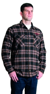 Рубашка с меховой подкладкой коричневая клетка XXL Alaskan