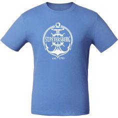 Подарки Футболка "Петербургский якорь" голубого цвета (размер L)