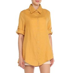 Рубашка женская Maison David MLY2116 желтая XL