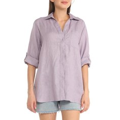 Рубашка женская Maison David MLY2119 фиолетовая 2XS