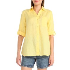 Рубашка женская Maison David MLY2119 желтая 2XS