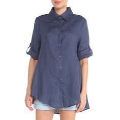 Рубашка женская Maison David MLY2116 синяя XL