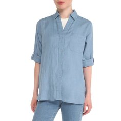 Рубашка женская Maison David MLY2119 голубая 2XS