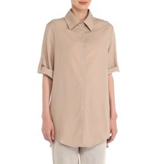 Рубашка женская Maison David MLY2116-1 бежевая XL