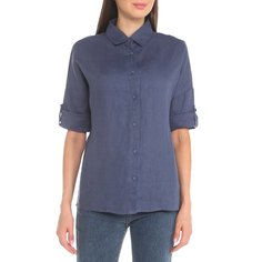 Рубашка женская Maison David MLY2115 синяя XL